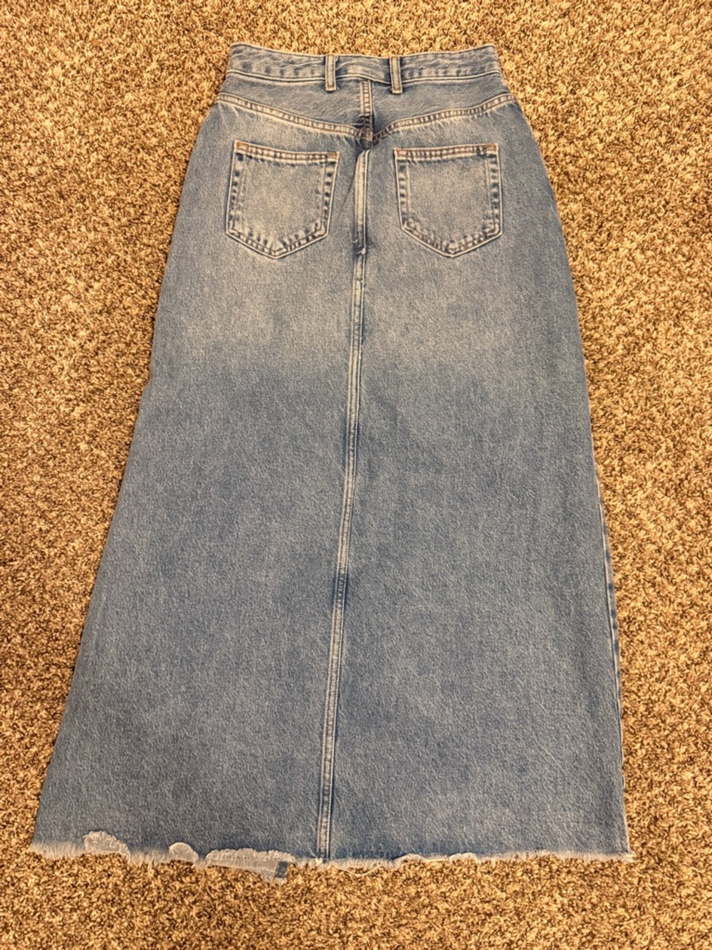 Pilcro Maxi Denim Skirt Madi Front Slit Denim Skirt Endless Summer Wash Size 2 - Picture 6 of 8